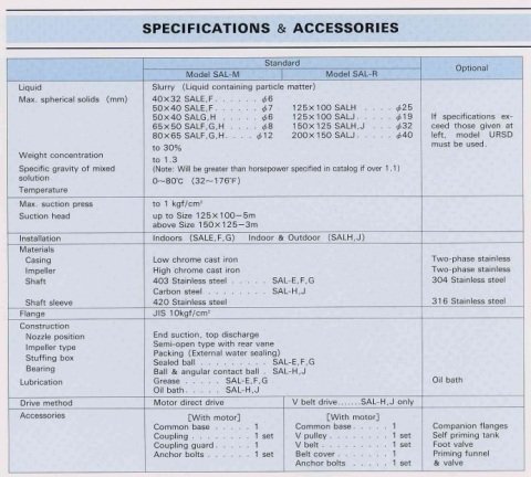 Ebara SALHR 53.7  125X100 Giriş Çıkışlı  Aşındırıcı Çamur Pompası (Ağır Hizmet Tipi Endüstriyel Pompalar)