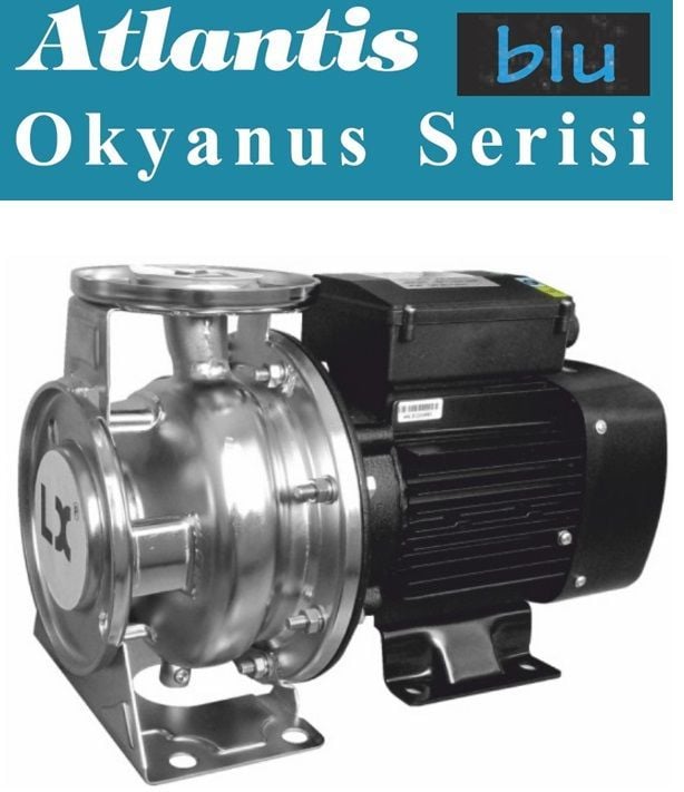 ATLANTİS BLU, CA 80-65/40T, 40HP, 380V, KOMPLE PASLANMAZ ÇELİK FLANŞ BAĞLANTILI SANTRİFÜJ POMPA