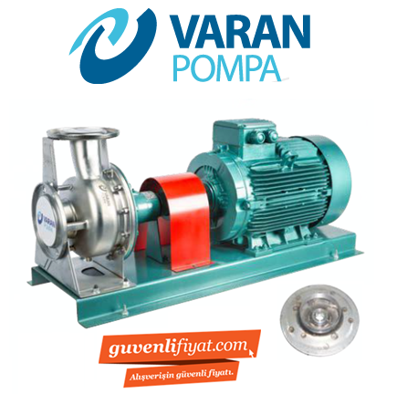Varan Pompa CY65-40-125/0.37T 0.5hp (1500 d/d) Komple Paslanmaz Çelik (AISI 316) Kaplinli Santrifüj Pompa.