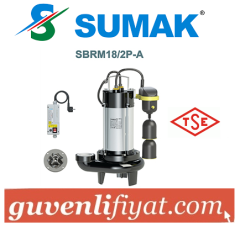 SUMAK SBRM 18/2P-A 1.8 HP 220V ASANSÖR FLATÖRLÜ PARÇALAYICI BIÇAKLI FOSEPTİK DALGIÇ POMPA