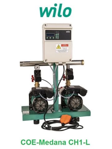 WİLO  COE2-Medana CH1-L.207-1     2X0.75 kW  220 V  ÇİFT POMPALI ÇOK KADEMELİ PASLANMAZ ÇELİK GÖVDELİ YATAY TİP PAKET HİDROFOR