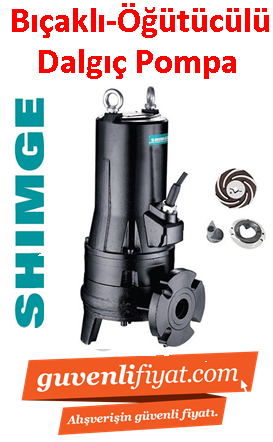 SHIMGE 50WQD12-18-2.2QG 3HP 380V Parçalayıcı Bıçaklı Kirli Su Dalgıç Pompa