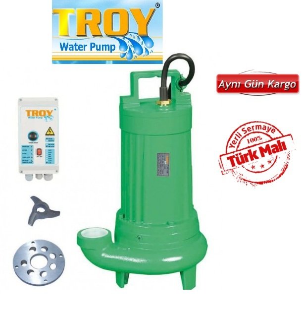 TROY HDBT 3000 2200W 380V BIÇAKLI FOSEPTİK DALGIÇ POMPA