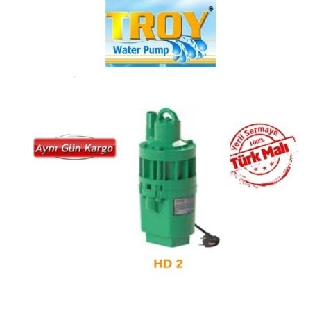 TROY HD 2 1/2\'\' ÇIKIŞLI 10 MT KABLOLU TİTREŞİMLİ DALGIÇ POMPA