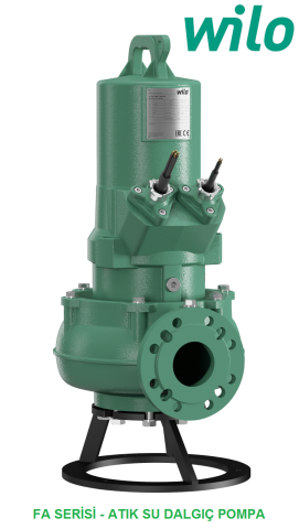 WİLO FA 10.33-223E + T 17-4/12H Ex   4.5kW 380V  DN 100  DÖKÜM GÖVDELİ FLANŞLI  ATIK SU DALGIÇ POMPA