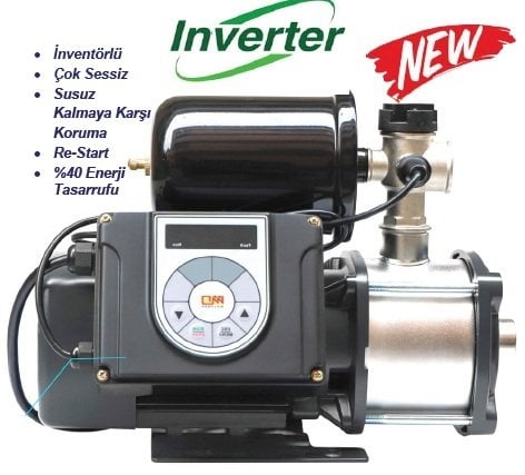MOMENTUM B1500SM -2HP-220V- TEK POMPALI  İNVERTÖRLÜ PASLANMAZ HİDROFOR