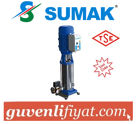 SUMAK SHTP16 A 750/12  7.5 HP 380W DÜŞEY MİLLİ KADEMELİ KOMPLE PASLANMAZ HİDROFOR