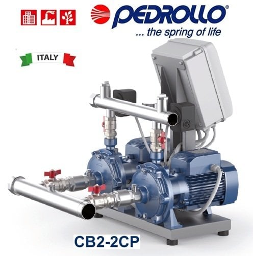 Pedrollo CB2-2CPm 25/14B    2X1.5Hp 220V  İki Pompalı Paket Hidrofor