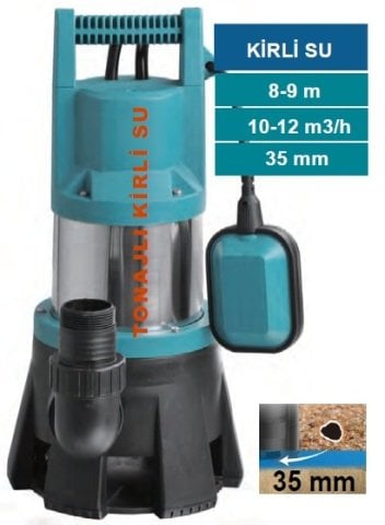 MOMENTUM PQB-1100W -1100W-220V- PASLANMAZ GÖVDELİ TONAJLI PİS(KİRLİ) SU DRENAJ DALGIÇ  POMPASI