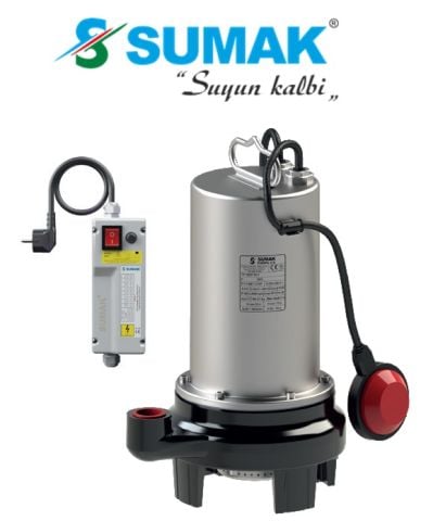 SUMAK, SDF15/1, 220V, 1.5HP, TEMİZ SU DALGIÇ POMPASI