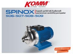 STAR SPINOX 507 T 2.HP 380V KOMPLE PASLANMAZ KAPALI  ÇARKLI SANTRİFÜJ POMPA