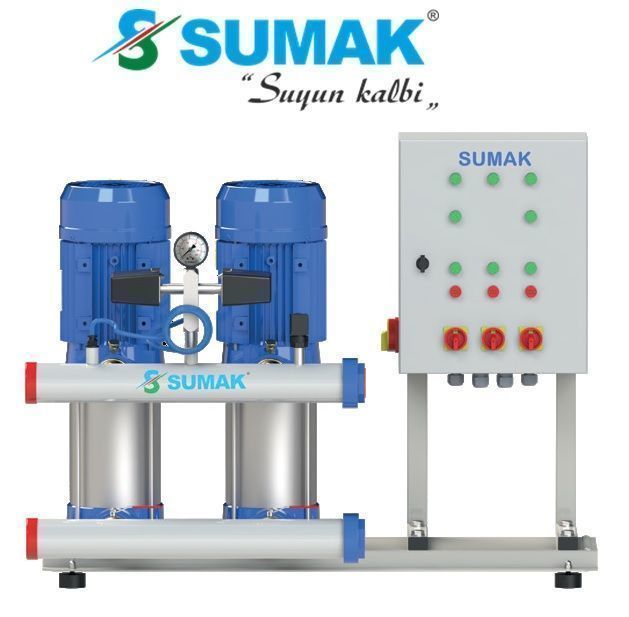 SUMAK, SHT16B 750/6 PFK, 2x5.5 KW, 380V, 2900 d/d, ÇİFT POMPALI, FREKANS KONTROLLÜ HİDROFOR