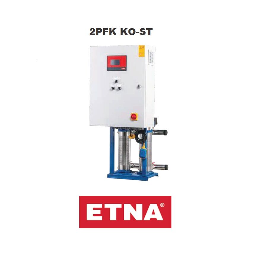 Etna 2PFK KO-ST16/11-110     2x15Hp 380V  İki Pompalı Dik Milli Frekans Kontrollü Komple Paslanmaz Çelik Hidrofor