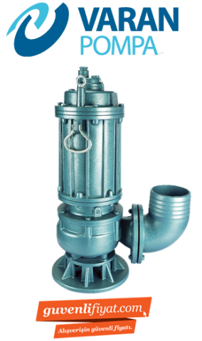 Varan Pompa VF300-815 11kw-15hp Parçalayıcılı Yarı Açık Fanlı  Pis Su Dalgıç Pompa