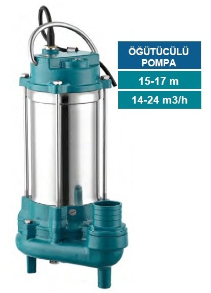 MOMENTUM P1500F- 2HP-220V- PARÇALAYICI BIÇAKLI PASLANMAZ GÖVDELİ FOSEPTİK DALGIÇ POMPA