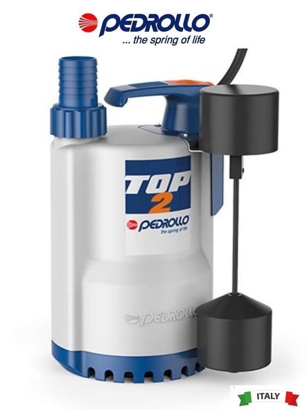 Pedrollo TOP 5-GM  1.25Hp 220V    Gizli Flatörlü Plastik Gövdeli Drenaj Dalgıç Pompa