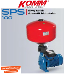 STAR SPS 100 M 1.5 HP 220V DİKEY TANKLI DOMESTİK HİDROFOR