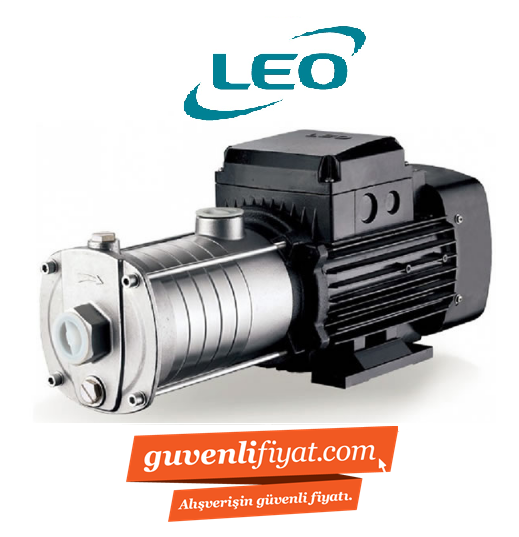 LEO ECHm 2-20 0.5 HP 220V YATAY PASLANMAZ ÇELİK ÇOK KADEMELİ POMPA