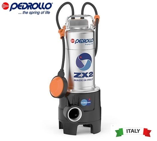 Pedrollo ZXm 2/40    0.75Hp 220V  Paslanmaz Gövdeli Foseptik Dalgıç Pompa