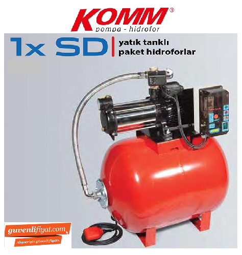 STAR 1 SD-Y 80/5 M 1.HP 220V 100 LT YATIK TANKLI SESSİZ ÇOK KADEMELİ PAKET HİDROFOR