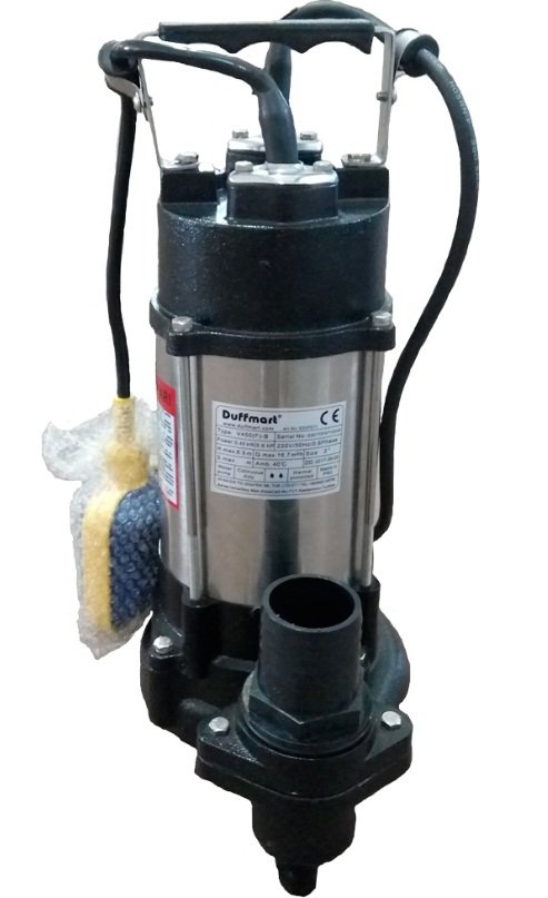 DUFFMART  V450F-A  - 0.60 HP- 220V - Pis Su Foseptik Parçalayıcılı Açık Fanlı Dalgıç Pompa