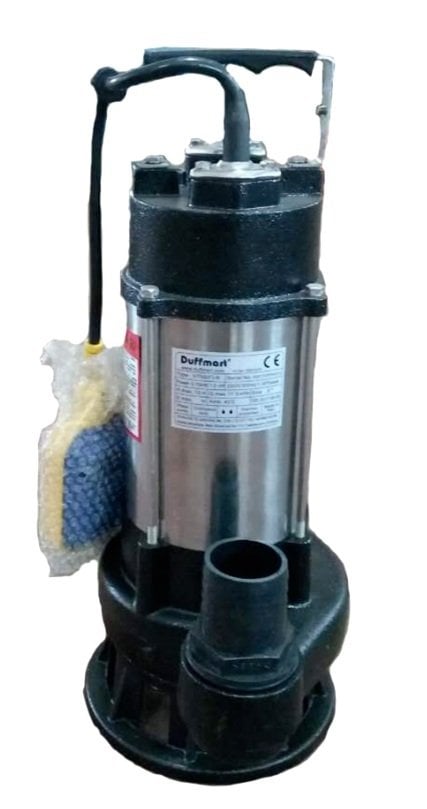 DUFFMART  V750F-B  - 1 HP- 220V - Pis Su Foseptik Parçalayıcılı Açık Fanlı Dalgıç Pompa