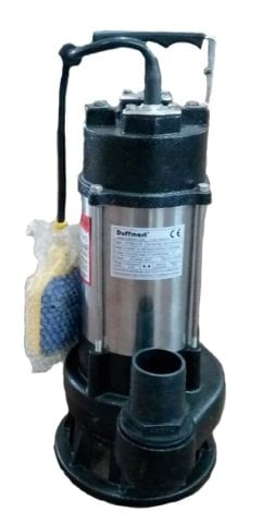 DUFFMART  V750F-B  - 1 HP- 220V - Pis Su Foseptik Parçalayıcılı Açık Fanlı Dalgıç Pompa