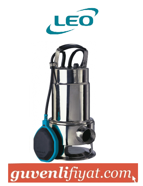 LEO XKS-400SW 0.5 HP 220V PASLANMAZ GÖVDELİ AÇIK FANLI DRENAJ DALGIÇ POMPA
