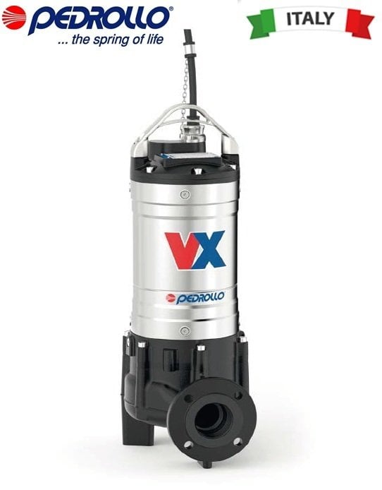 Pedrollo  VX 55/40    5.5Hp 380V  Epoksi Döküm Gövdeli Foseptik Atık Su Dalgıç Pompa