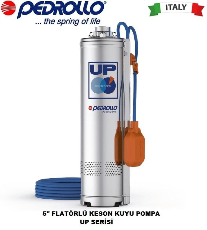 Pedrollo  UPm 4/6-GE    2Hp 220V    5\'\'  Flatörlü Keson Kuyu Dalgıç Pompa