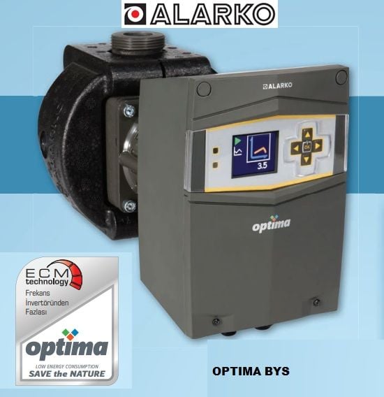 ALARKO OPTIMA BYS 3/12-180  DİŞLİ TİP FREKANS KONTROLLÜ SİRKÜLASYON POMPASI - GRAFİK EKRAN