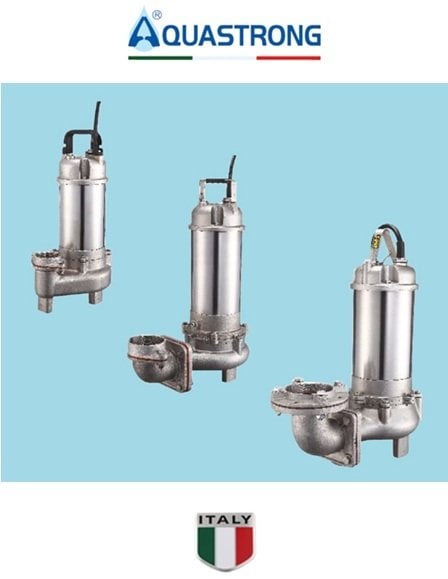 Aquastrong  I-GMV 520 T       1.1kW 380V   Komple Paslanmaz Çelik  Foseptik Dalgıç Pompa