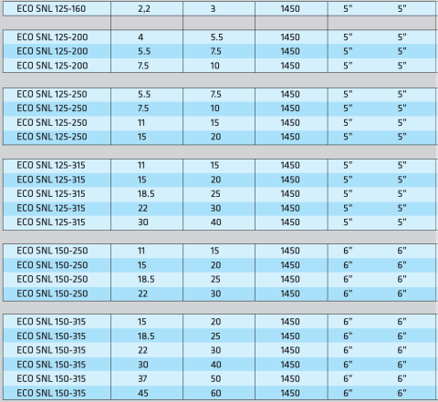 Standart ECO SNL 125-200 7.5kw-10hp 1450d/d Hat Tipi (In-Line) Kuru Rotorlu Sirkülasyon Pompa