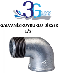 1/2 GALVANİZ KUYRUKLU DİRSEK
