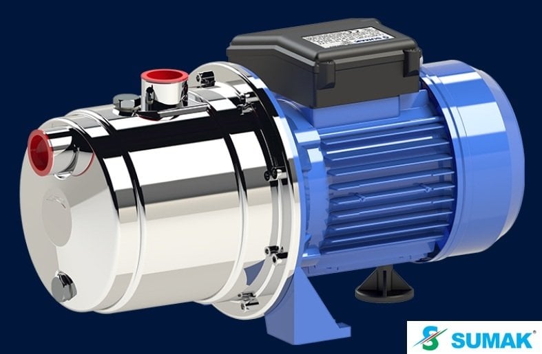 Sumak SMINOX100J  1Hp 220V  Paslanmaz Kendinden Emişli Jet Pompa
