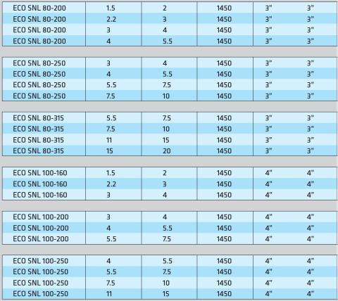 Standart ECO SNL 100-200 5.5kw-7.5hp 1450d/d Hat Tipi (In-Line) Kuru Rotorlu Sirkülasyon Pompa