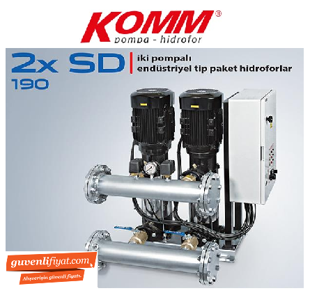 STAR 2 SD 190/3 T 2x15 HP 380V İKİ POMPALI PAKET HİDROFOR