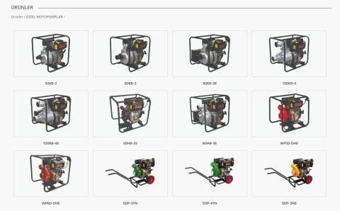 SOLAX 50KB-2  4,7 HP  2'' İPLİ DİZEL SU MOTORU (MOTOPOMP)