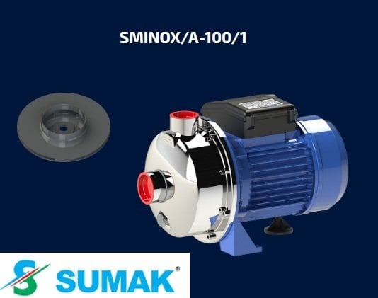 Sumak SMINOX/A-100/1   1Hp 220V  Paslanmaz Santrifüj Pompa
