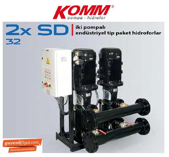 STAR 2 SD 32/7 2x15 HP 380V İKİ POMPALI ENDÜSTRİYEL TİP PAKET HİDROFOR