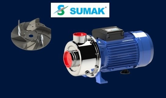Sumak SMINOX/A-220/2T X   2.2Hp 380V  Paslanmaz Santrifüj Pompa (AISI 316)