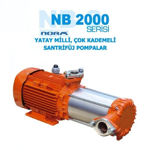Norm NB 2110 T      1.5 kW  380V   Yatay Milli Çok Kademeli Santrifüj Pompa