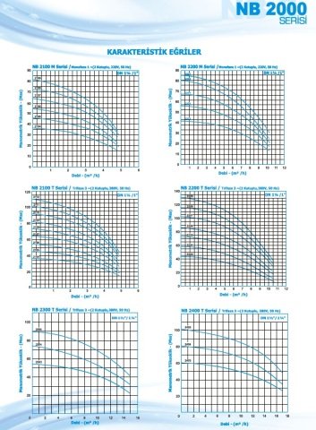 Norm NB 2110 T      1.5 kW  380V   Yatay Milli Çok Kademeli Santrifüj Pompa
