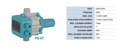 MOMENTUM PS-08 -2HP-220V-  OTOMATİK BASINÇ KONTROL (HİDROMAT)