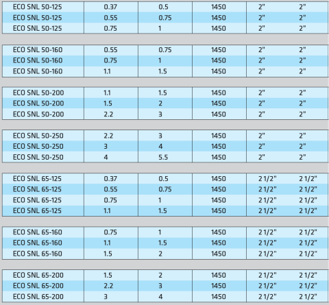 Standart ECO SNL 65-200 2.2kw-3hp 1450d/d Hat Tipi (In-Line) Kuru Rotorlu Sirkülasyon Pompa